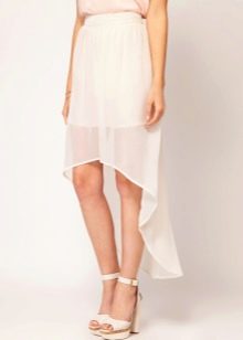 Chiffon asymmetric skirt
