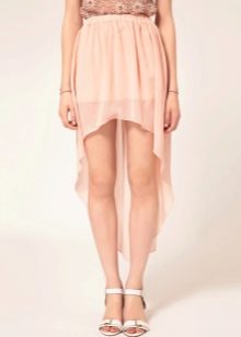 Asymmetric skirt with train