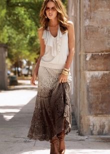 crochet maxi skirt