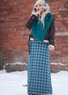 floor-length skirt for winter