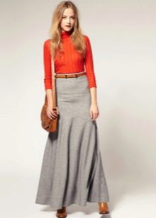 Warm floor-length skirt