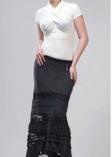 asymmetrical floor-length skirt