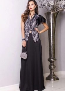 original evening set with a floor-length skirt