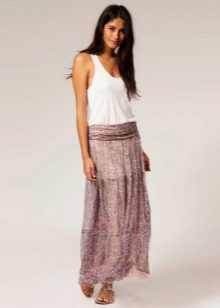long summer chiffon skirt
