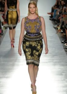 black and gold pencil skirt for fat women haute couture