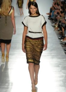couture brocade pencil skirt for overweight women