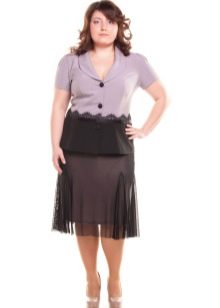 double layer airy skirt for overweight women