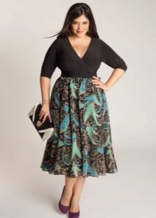 floral midi skirt for overweight women