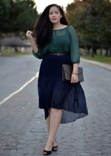 asymmetrical summer skirt for obese women