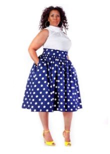 polka dot skirt for obese women