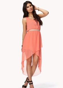 An example of a wrap chiffon dress