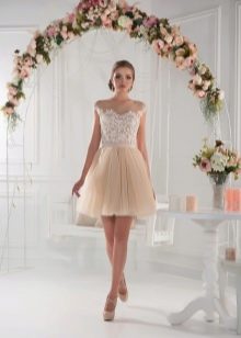 Robe de cocktail pour fille ivoire