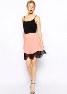 Light coral summer skirt