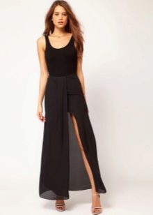 Long black skirt for summer