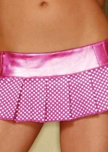 pink micro polka dot skirt