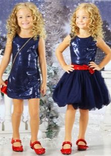 New Year's dress for girls blue