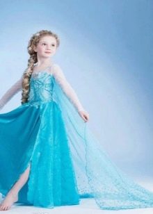 New Year's dress for girls with a slit