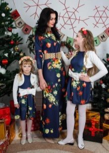 New Year's dress for girl and mother