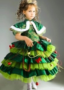 New Year's dress for a girl 6 years old Herringbone