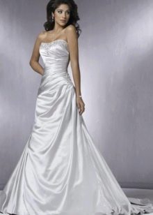 concise taffeta wedding dress