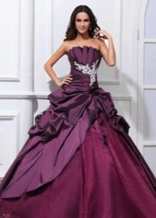 lilac taffeta fluffy dress