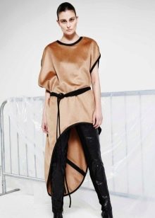 Velor hi-lo dress