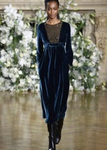 Velor midi dress