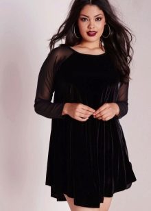 Plus size velor dress
