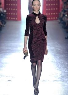 Velor sheath dress