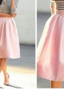 mid-length fluffy skirt