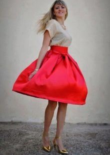 rich color palette of midi skirts