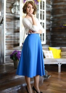 azure midi skirt