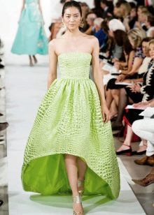 Light green bustier dress