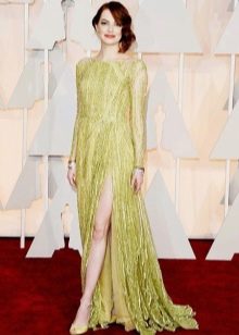 Faithfully long light green dress