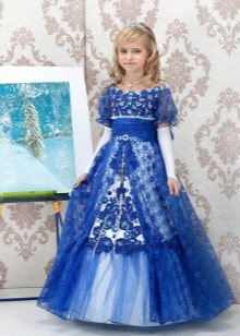 Chic New Year's lace fluffy dress for girls