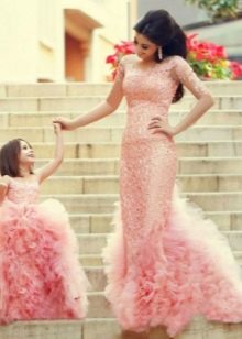 Gorgeous pink fluffy dress Family look for girls