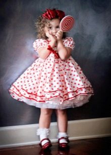 Chic wedding puffy dress for girls in retro style
