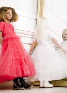 Chic designer puffy midi dress for girls