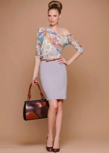 stylish look with a mid-length pencil skirt