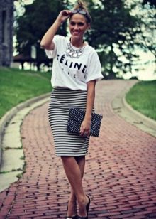 high waist pencil skirt casual