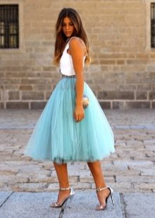 high a line organza skirt
