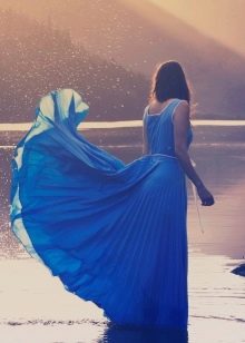 pleated full-length sun skirt