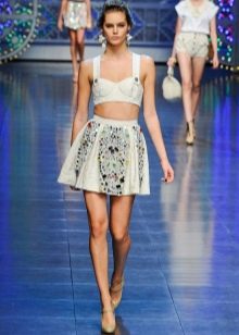 stone trim skirt