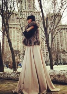 fluffy skirt for winter