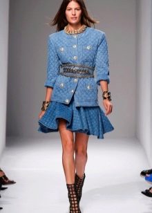cold weather denim skirt