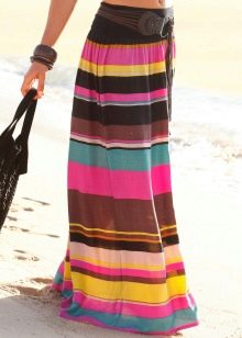 bright summer striped skirt