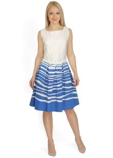 horizontal striped skirt