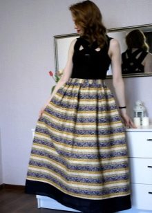 striped maxi skirt