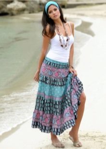 elasticated skirt with ornament