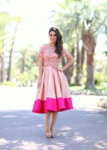 Below the knee skirt with shoes